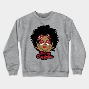 Merry Christmas, Black Girl Christmas Magic Crewneck Sweatshirt